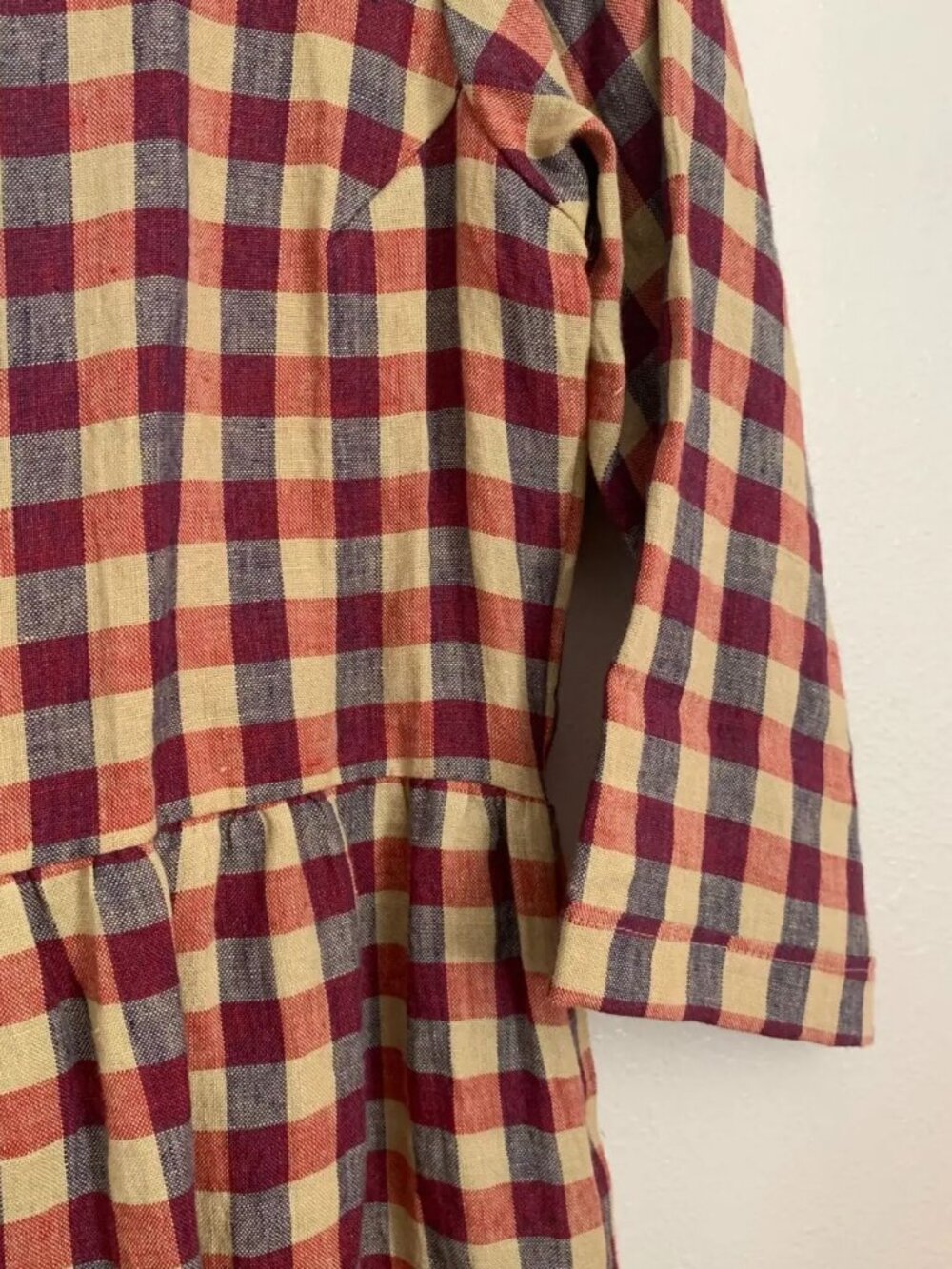 Pyne & Smith Model No.12 Dress in Tilling Check Linen - XS - Picture 3 of 3